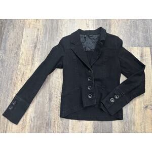 Hurley Women's Black Button-Up Jacket